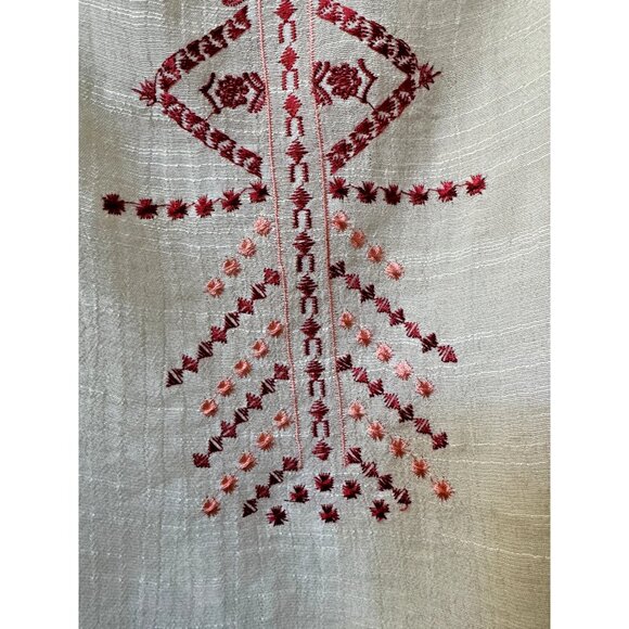 American Rag Women's Sheer Western Aztec Sz S Boho Embroider Top Peasant Hippie - Picture 4 of 15
